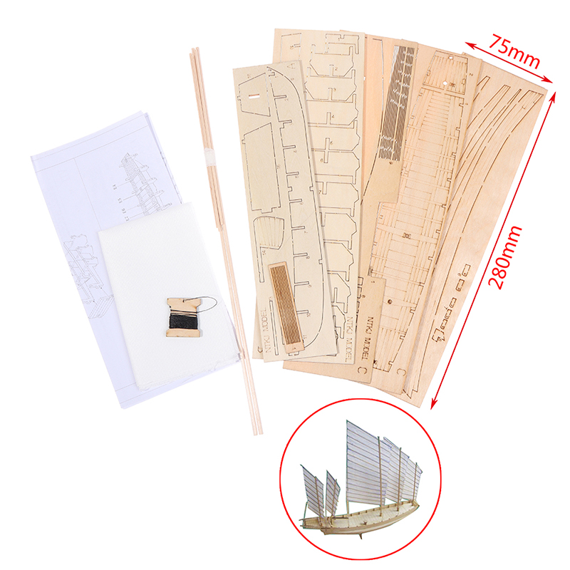1pcs Chinese sand boat wooden  - Model Kit Yacht recension och pris