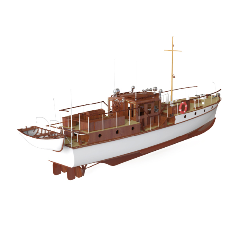 Remote Control Boat 880mm 1/18 - Model Kit Yacht recension och pris